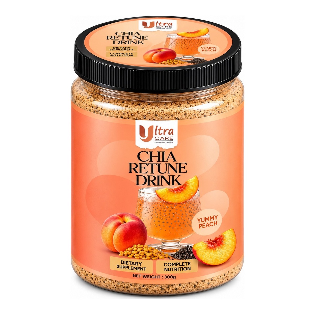 Chia Retune Drink Peach (300 g)