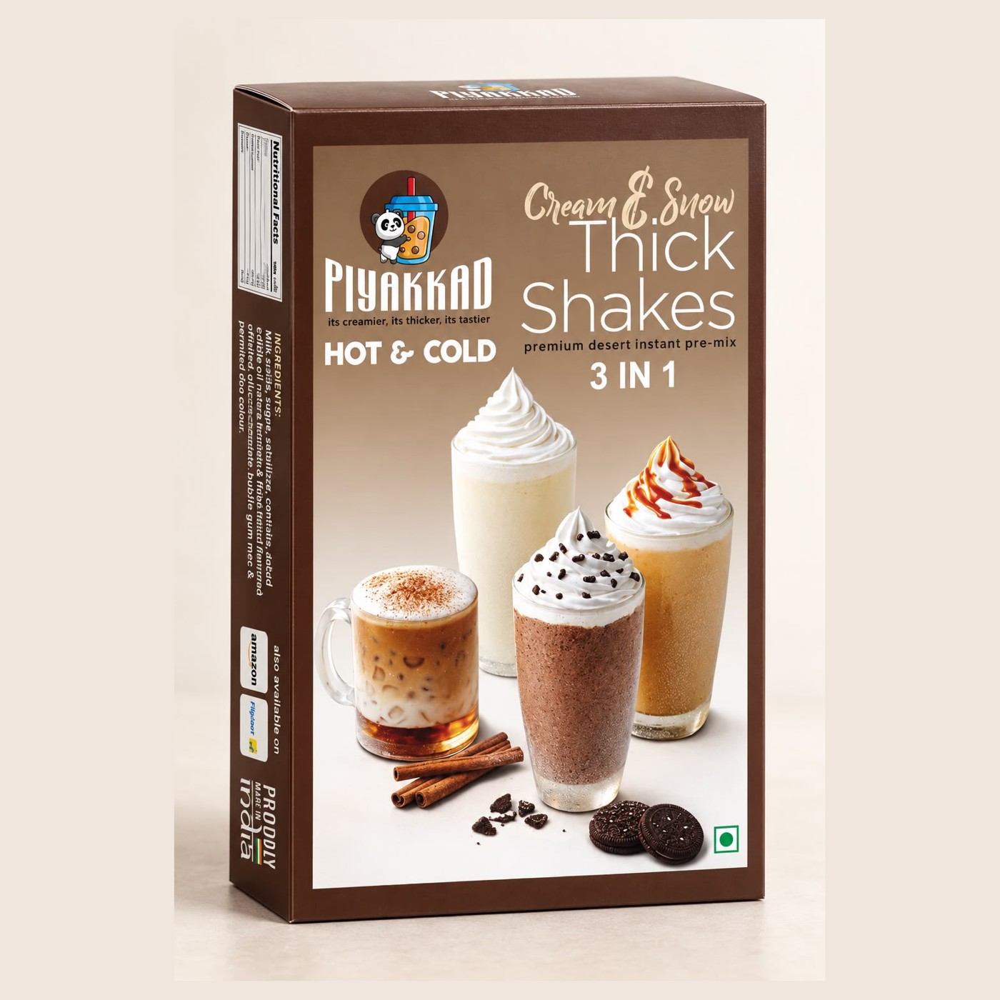 Piyakkad Cream & Snow Thick Shakes (Chocolate & Coffee) (150 g)